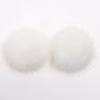 16Pcs Soft Pompom Balls for DIY Sweater Hat Shoes Craft Projects Clothing Accessories Decor Gift Set 8Cm Diameter Elastic Rope