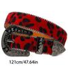 Metal Buckle Belt for Women Stylish Leopard Belt for Jeans Dress Eye Catching Waiststrap Date Night Formal Waiststrap