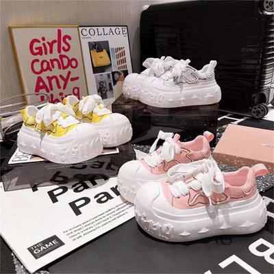 Mode européenne grosse tête muffin plateforme chaussures pain chaussures décontractées pour femmes nouvelle petite augmentation de hauteur