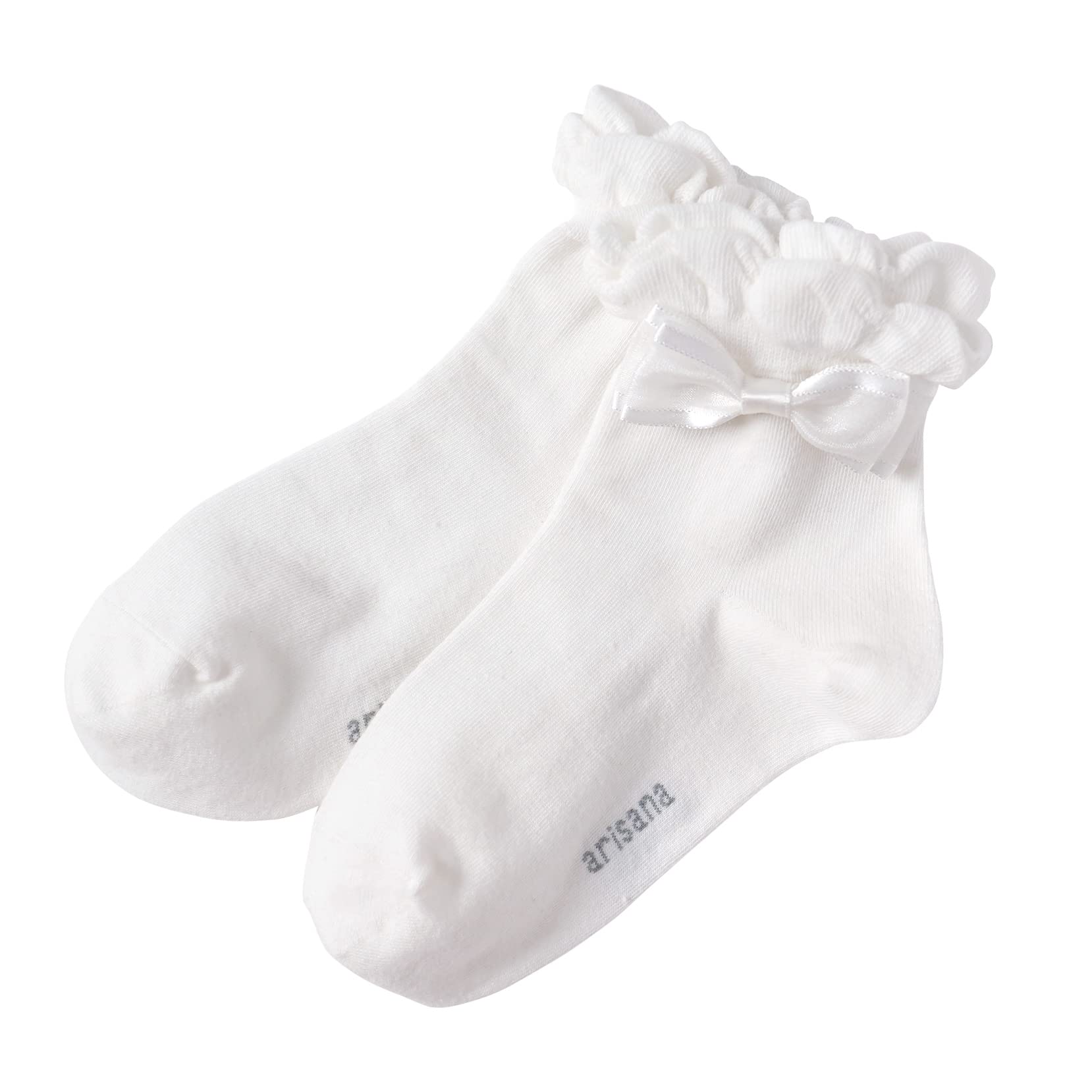 

Ribbon Short Socks for Formal Frilly M [Arisana] Kids, Girls, Socks, Socks, White, белый