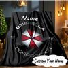 Custom Name Umbrella Resident Emblem Blanket  Ideal Bedding Blanket Perfect for Travel, Camping, Living Rooms, Offices, Sofas, Fan Christmas gift