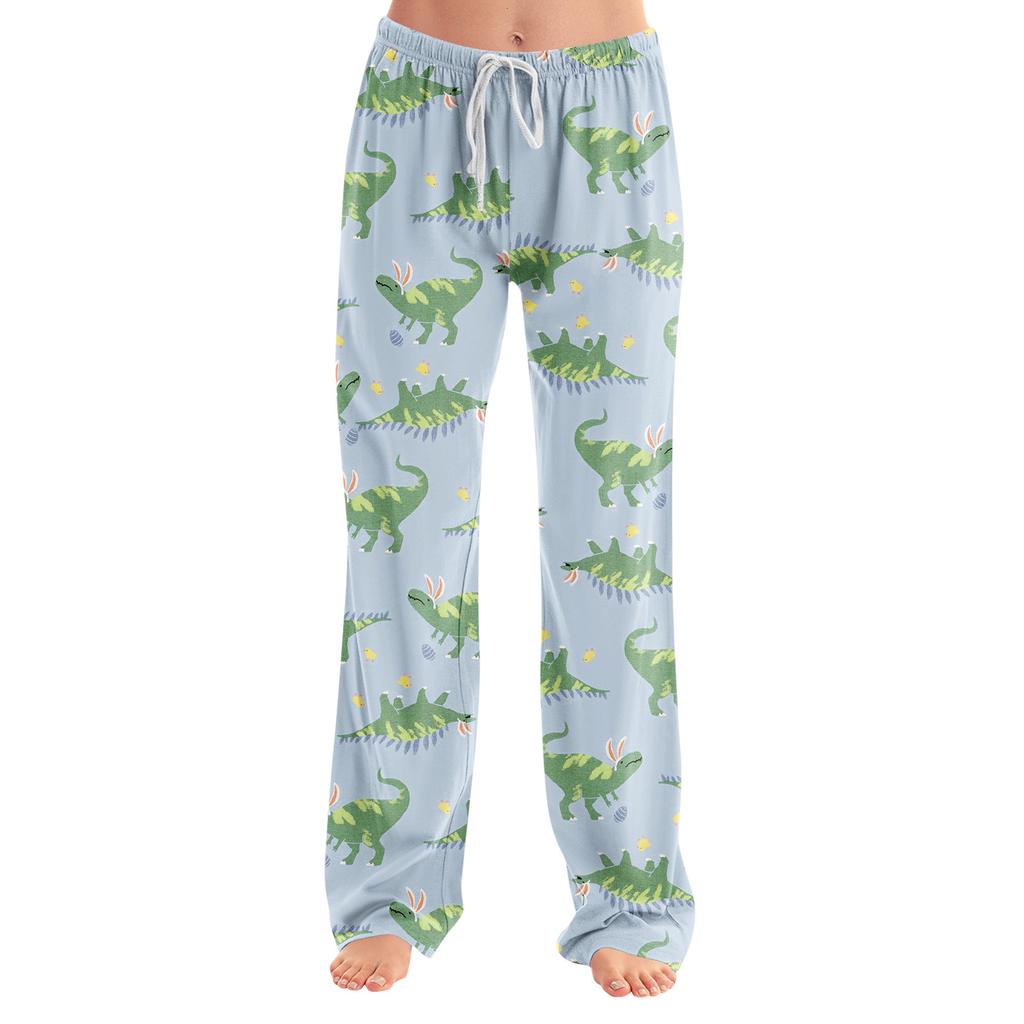 Anime Pajama Pants Sleepwear Casual Drawstring Elastic Waist Pants Comfy Straight Yoga Loose Trousers