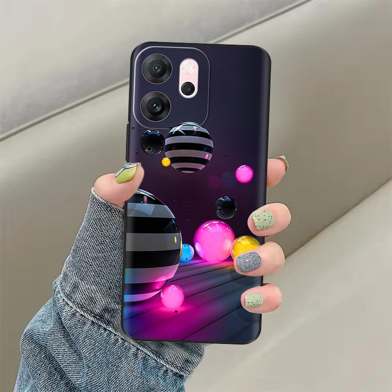 Per OPPO Reno14 F Custodia CPH2743 Cover Morbida in Silicone Gatto Carino Dipinto Protezione Fundas Per OPPO Reno 14F Reno14F Cover Posteriore Borse