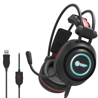 Elecom Podpora hlavy herní náhlavní soupravy s RGB s PS5 PS4 USB Overhead 50mm ovladač černý [Samostatná LED] [Kompatibilní NintendoSwitch] 2,0 m HS-G52PBK