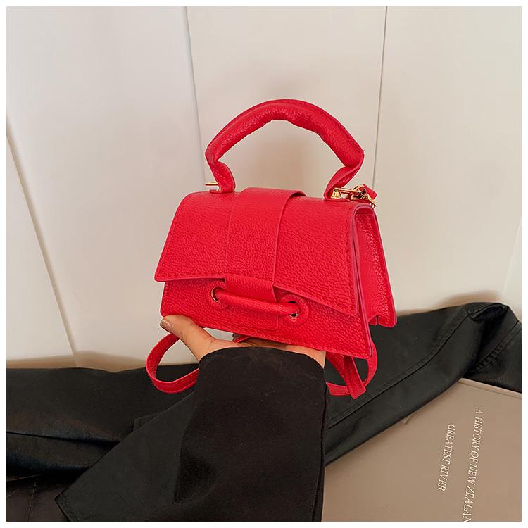 Spring 2025 Solid Color Korean Crossbody Handbag - Women's Versatile Small Square Bag