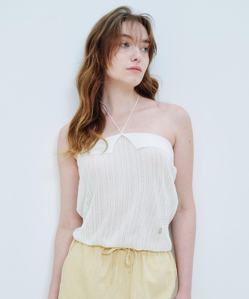 Mohe Tube Halter Knit _ Ivory
