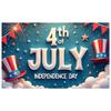 Lightweight Fabric Event Flag Durable Material Party Prop Red White Blue Theme Stars and Stripes American Themed Banner
