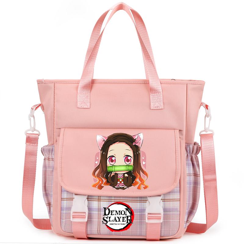 Demon Slayer Tote Bag Crossbody Bag Carrying Bag Shoulder Bag for Teenager Girl Boy Back To School Bag Men Women Leisure Travel Bag Mochila