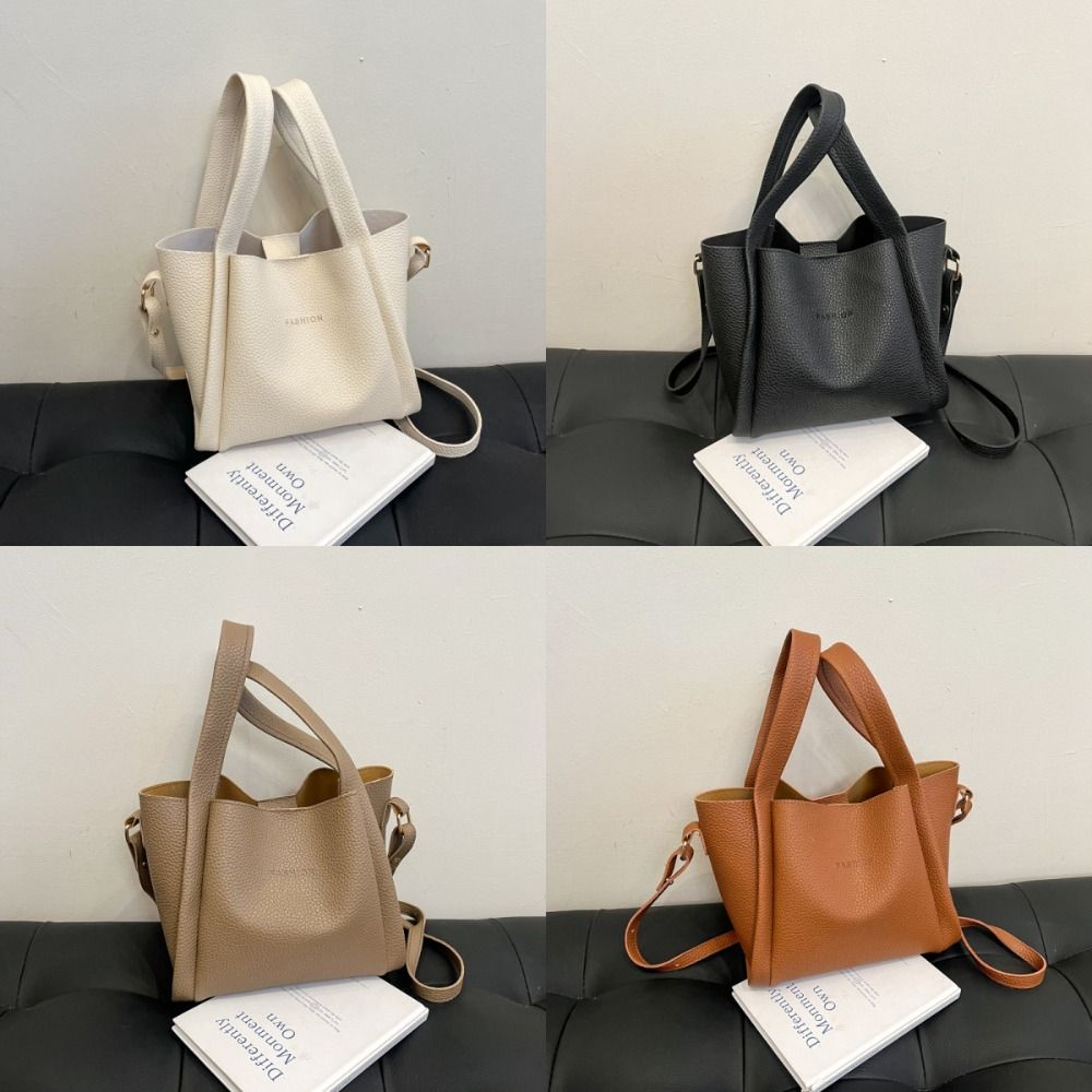 Borsa a Spalla Femminile Stile Coreano Grande Capacità Borsa a Tracolla Borse con Manico Superiore in Pelle Quotidiana