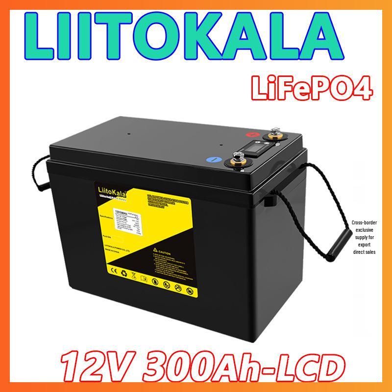 12V 300Ah LCD LiFePO4 Battery for RVs, Camping, Golf Carts
