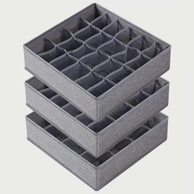 Vlies-Unterwäsche-Aufbewahrungsbox-Set: BH- und Socken-Organizer, 4-teilig