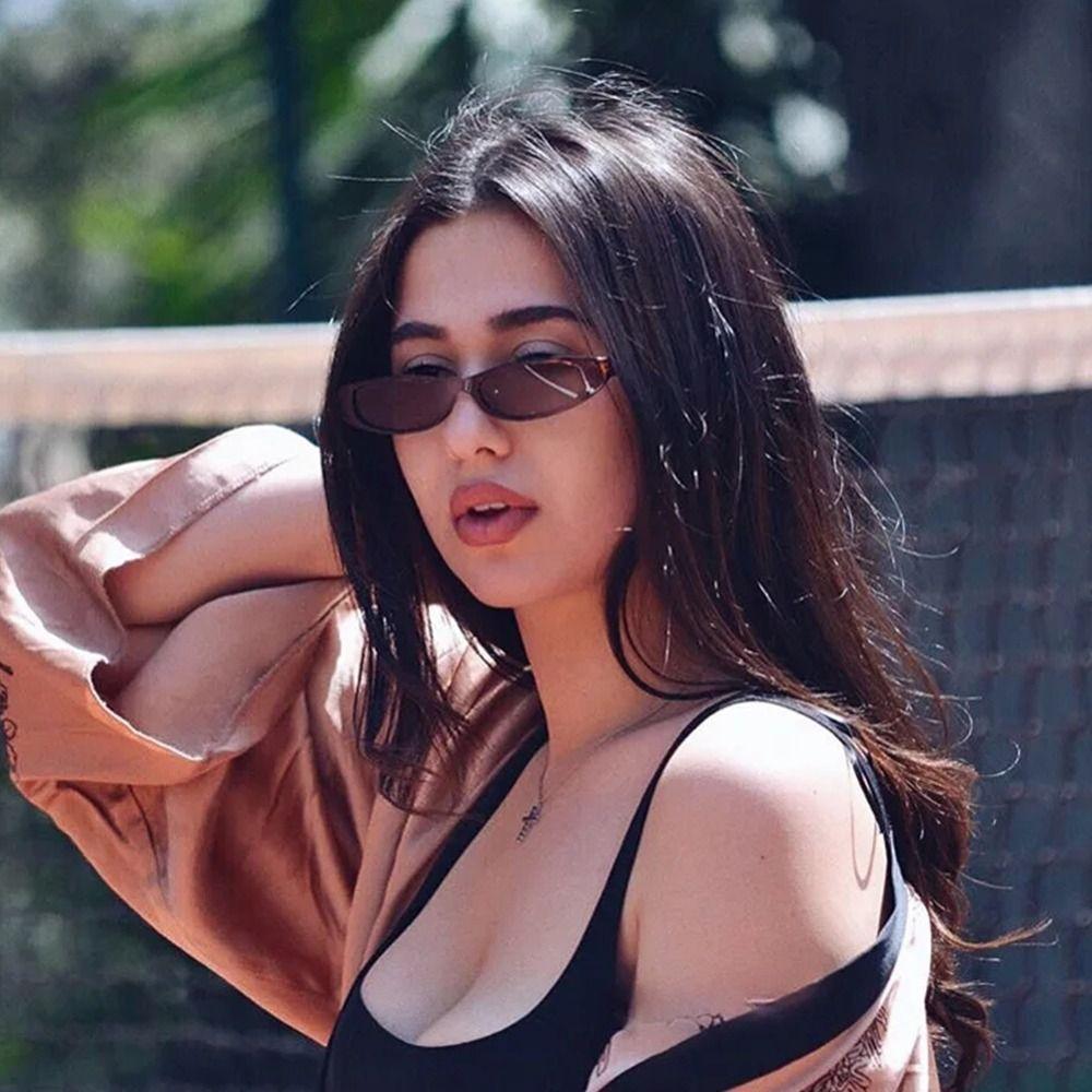 Retro Small Sunglasses for Women Small Oval Frame Sun Glasses Fashion Shades Polarized Eyewear UV375 Sunglasses Driving Goggles