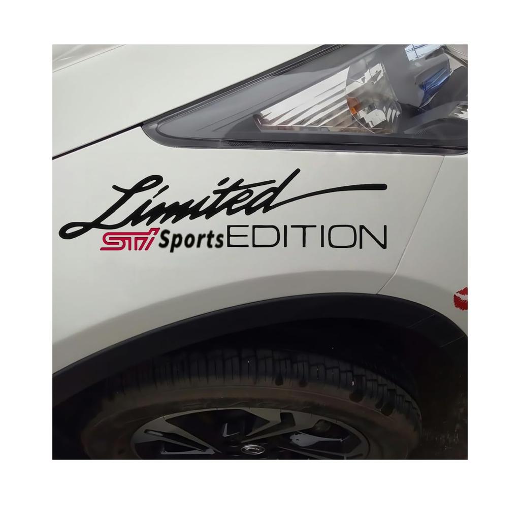 AWX STI Car Headlight Eyebrow Hood Emblem UV Easy Vehicle Decoration for Subaru Sticker, 1-Piece Sticker, Decal, Waterproof, Protection, Application,