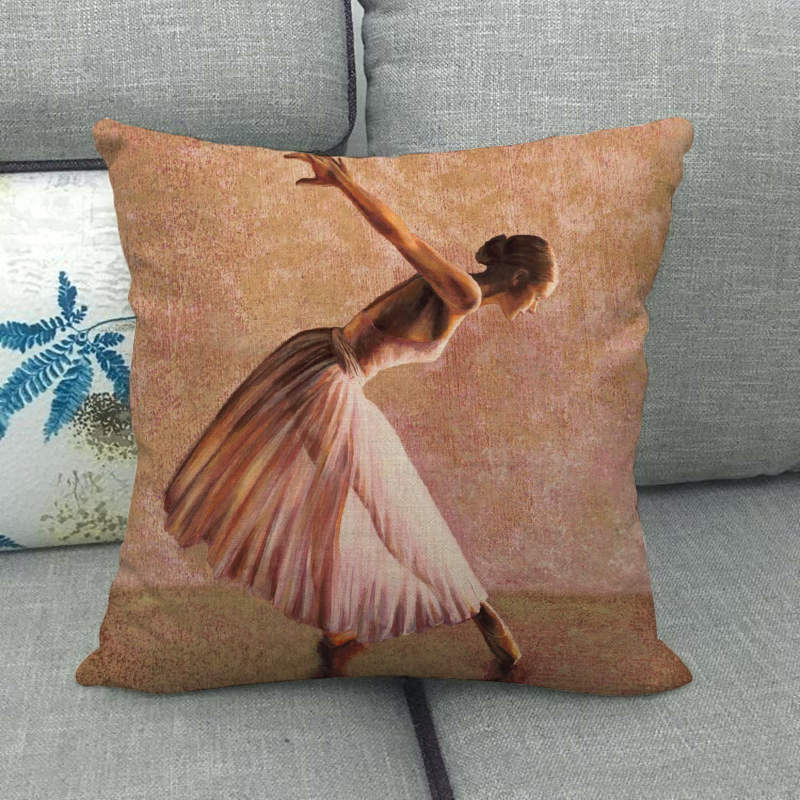 Elegant And Charismatic Dancer Series Digital Printing Short Plush Pillow Covers For Car Sofa Office Cushion Cover Home Goods