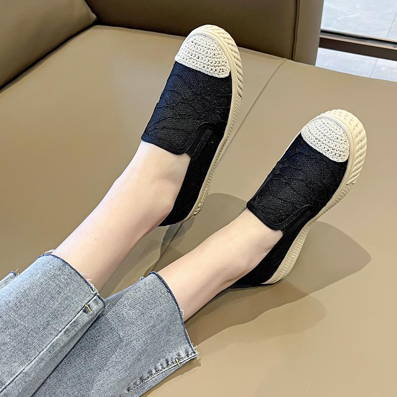 Fisherman's Shoes Ladies' Little Summer Flat Mesh Fabric One-foot Lazy Person Breathable Single Shoes