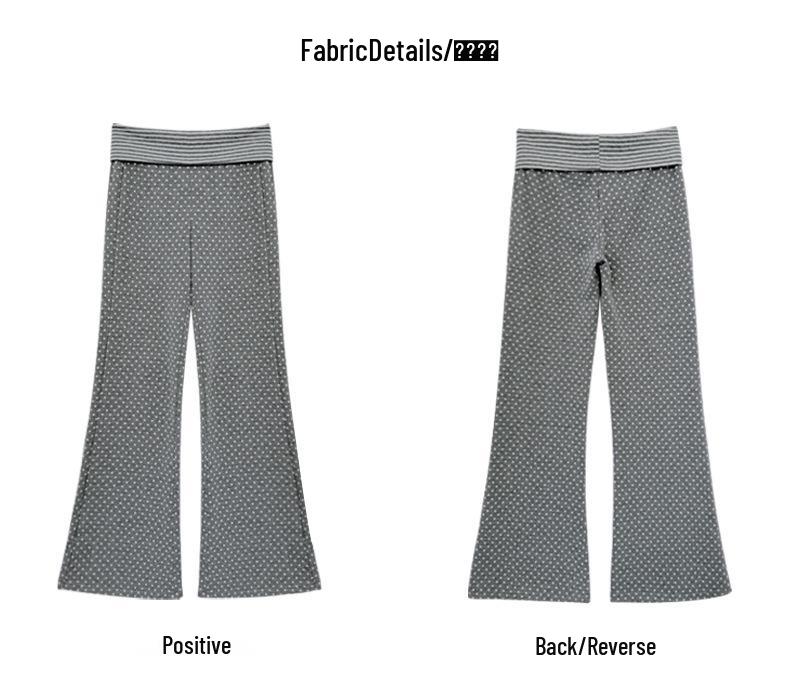 Women's American-Style Polka Dot High-Waisted Flare Yoga Pants - Slimming Spring/Summer Sportswear