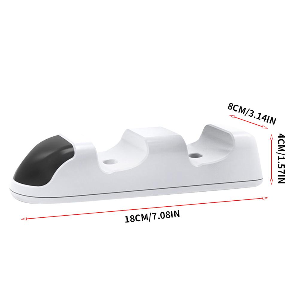 2-in-1 Game Controller Dual Charger Plastic Charging Station LED Charging Dock Replacement for Plastic Controller Charger