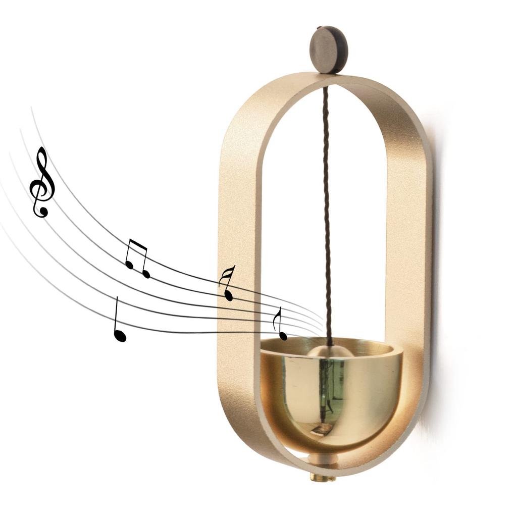 Doorbell for Entrance Door Beautiful Brass and Aluminum Anodized Finish Door Wind Chime for Refrigerator Door [Clear, Sound] Bell, Home, Store, Cafe,