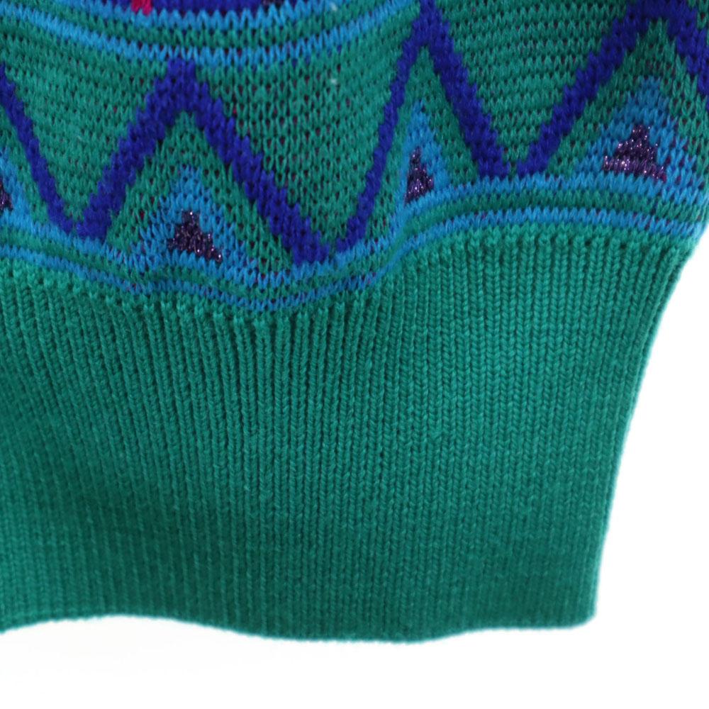 Yves Saint Laurent 90s Old Nordic Pattern Long Sleeve Knit Cardigan M Women Used