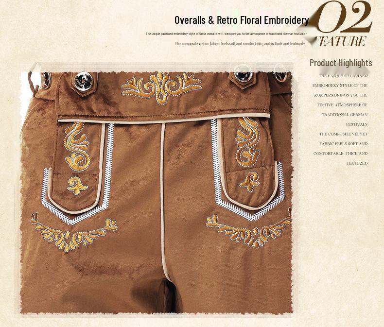 Traditional German Oktoberfest Men's Beer Festival Lederhosen