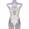 Lace Embroidery Bandage See-Through Sexy Bodysuit for Women