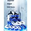 Verstellbares Kinder-Inline-Skates-Set mit PVC-Blinkrollen, Helm und Schutzausrüstung