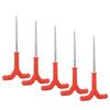 5 Pcs Ice Fishing Tent Peg Red 18.5cm Long ABS Iron Quick Tent Fixing Ice Peg Drill