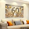 1 60th Birthday Photography Background - Gold and White Party Decoration Shining Crystal Decoration Birthday Party Decoration