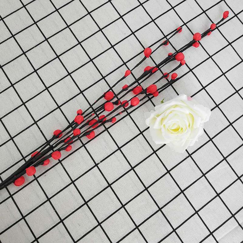 Doğrudan Satış Yeşil Bitkiler Üst Düzey Simülasyon Gümüş Söğüt Yapay Çiçek Simülasyon Çiçek Dalı Erik Tomurcuğu Modern Ev Dekorasyonu