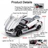 Scale 1:24 S680 SLR 722S Car Model Toy Doors Opened Sound Light Pull Back Sports Cars Alloy Diecast Vehicle Models Shelf Display