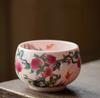 1 Stück 150 ml Boutique Keramik Teetasse Yangzhi Jade Meister Einzelne Tasse Handgefertigt Rosa Retro Chinesische Schönheit Teegeschirr