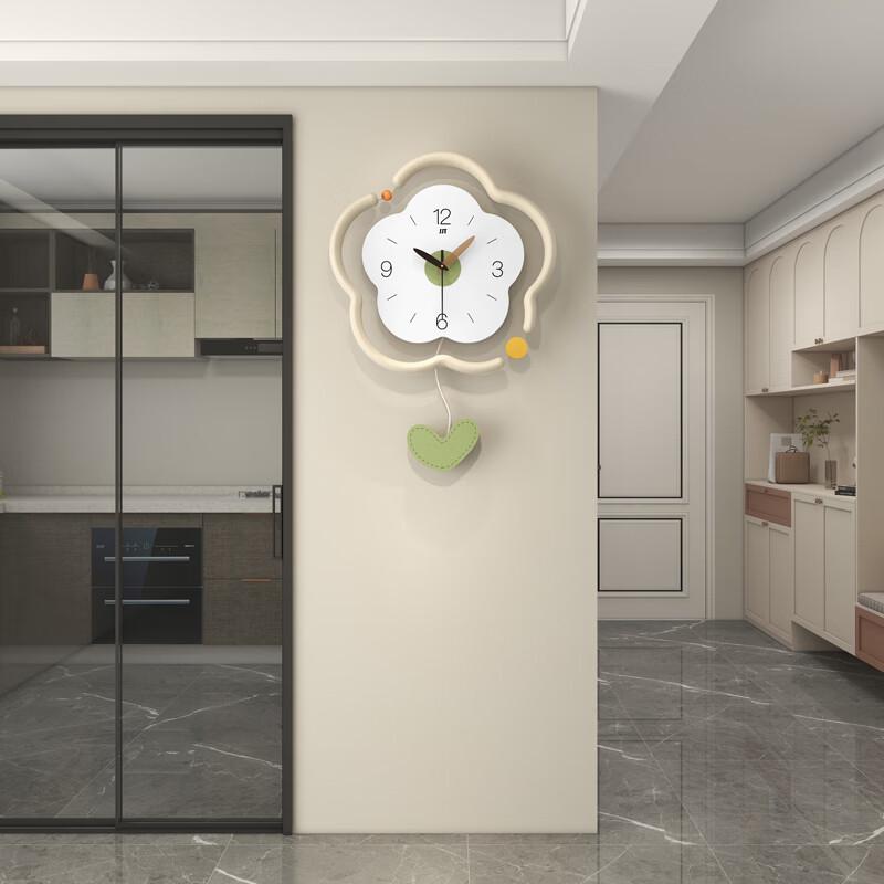 Modern Silent Cream Style Decorative Wall Clock Overall 31x44cm