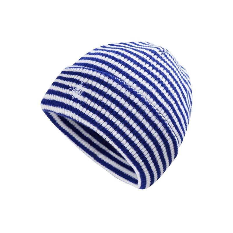 

Новая осенне-зимняя вязаная шерстяная шапка, теплая шапка в полоску, сочетание цветов, мужская и женская зимняя шапка от холода, вязаная шапка в полоску Adjustable