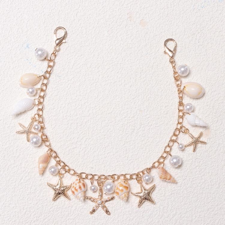 Versatile Seashells Starfish Key Ring Accessory Elegant Bag Pendant Lightweight Decoration For Handbags Or Keys