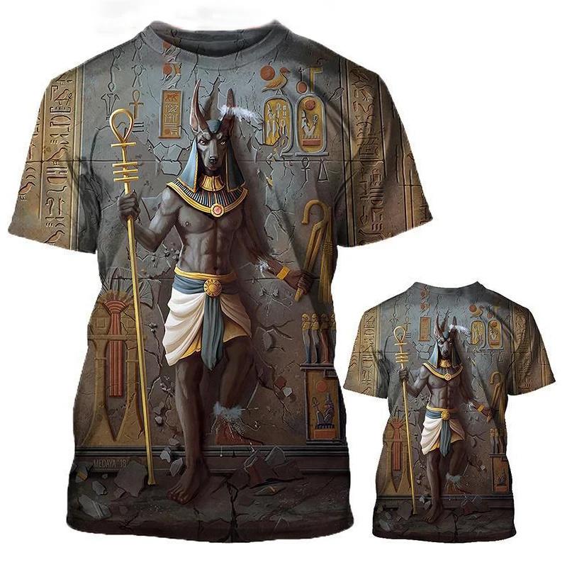 New Summer Unisex Trendy Vintage Pattern T-Shirt Ancient Egypt Symbol 3D Print Harajuku Casual Short Sleeve Plus Size Tops
