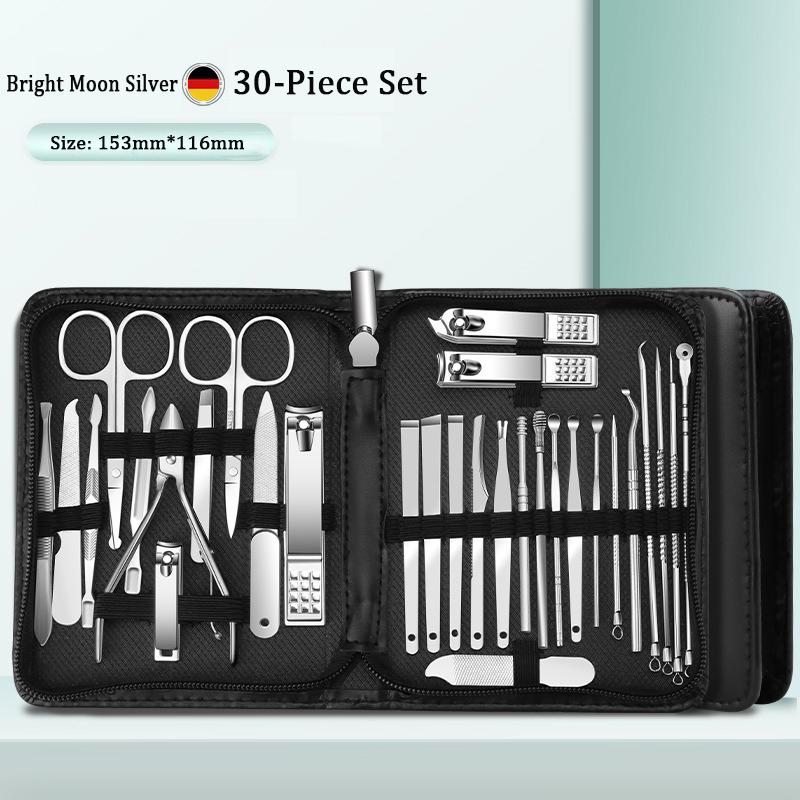 Factory Spot Zipper Nail Clippers Set 30 Piece Dead Skin Scissors Manicure Nail Clippers Full Set