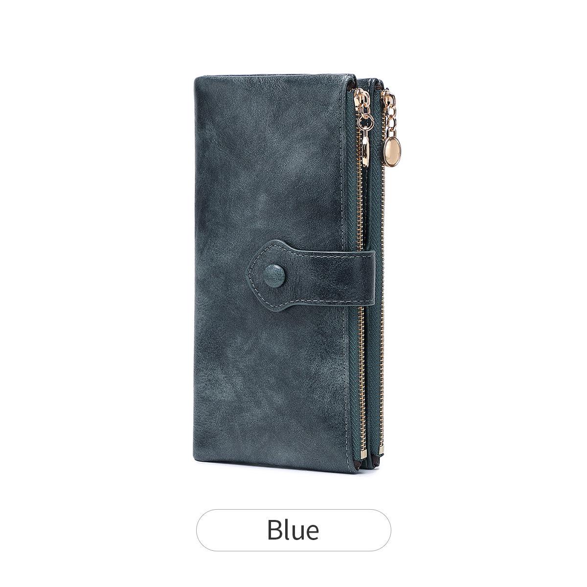 Women s Double Zipper Wallet: Multi-Card Slot, Fashionable Buckle, Multi-Functional Clutch Bag