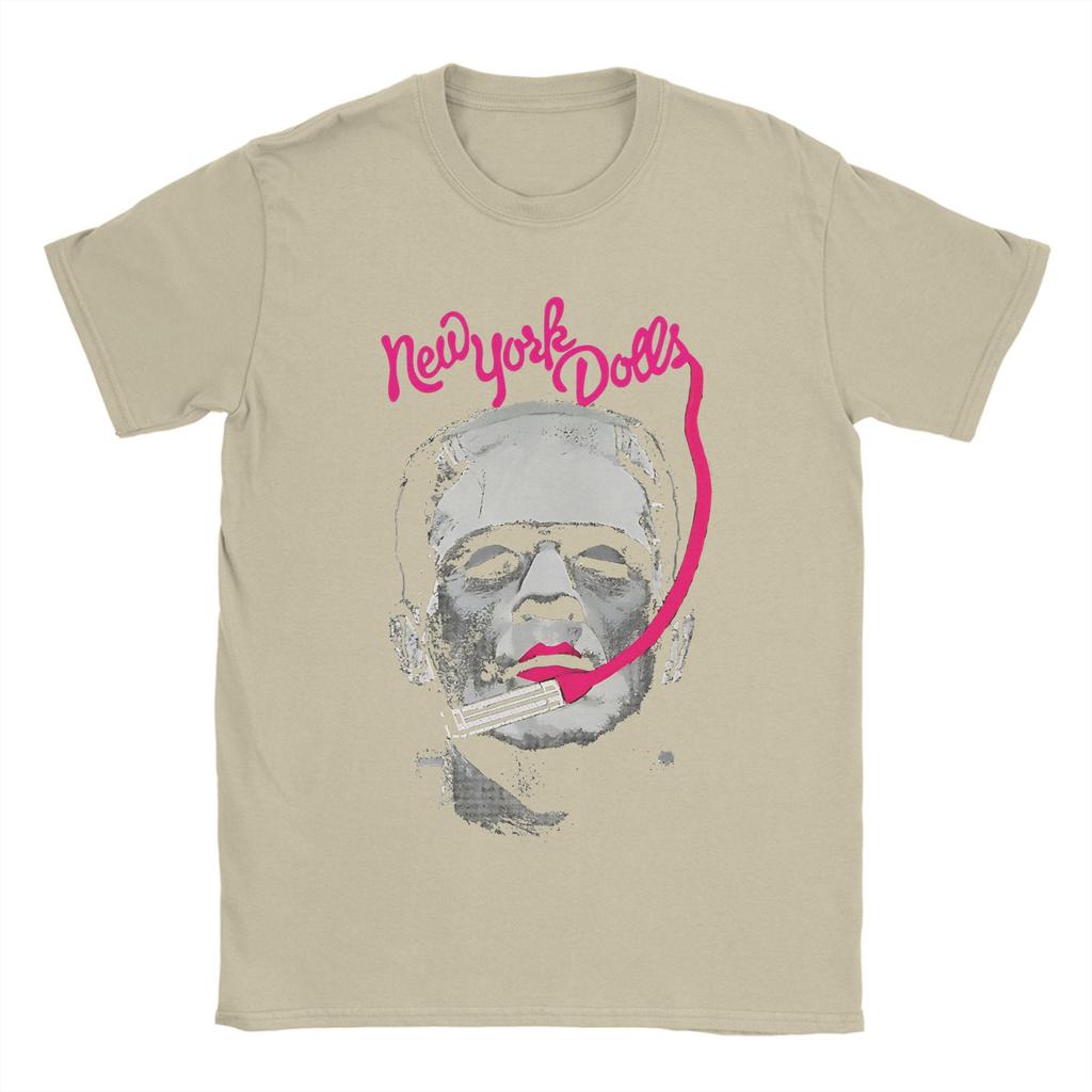 Ullzang New York Dolls Frankenstein Tshirts Men Cotton Short Sleeve  Crewneck Summer Tops Shirts