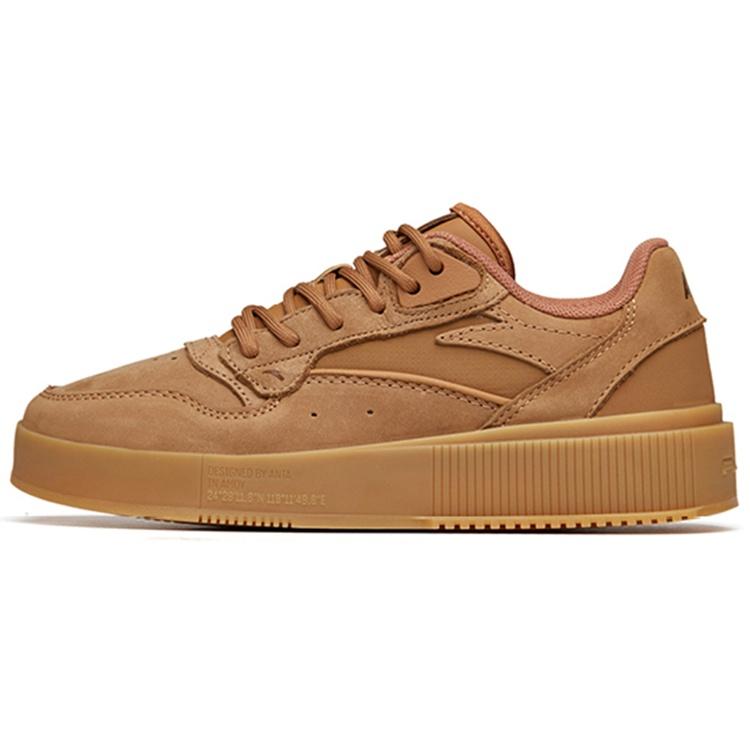 (WMNS) ANTA Skateboarding Series Sneakers  Khaki Brown  Women s 122148073-2 EU 36.5
