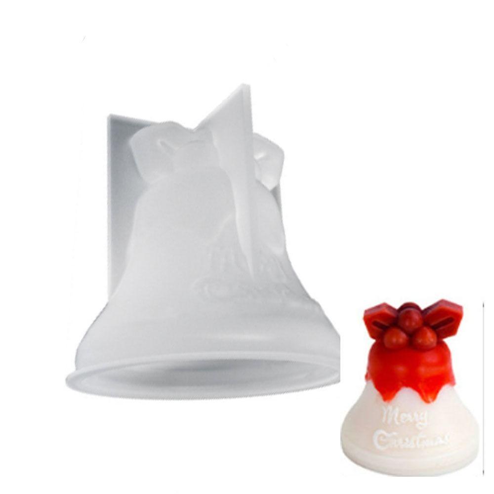 Silicone Elk Candle Mold Small Bell Christmas Candle Mold Aromatherapy Candle   Candle Making