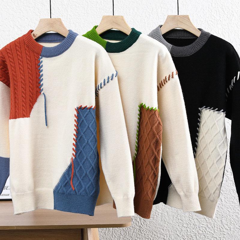 Men's Casual Crew Neck Knitted Sweater - Autumn/Winter Collection