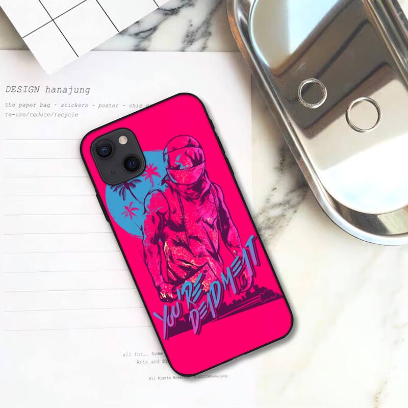 Hotline Miami Game Phone Case For iPhone 11 12 Mini 13 14 15 Pro XS Max X Plus SE XR Shell