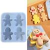 Holiday Cake Silicone Mold Christmas Chocolate Molds Gingerbreads Man Shape Baking Accessories Perfect for DIY Baking