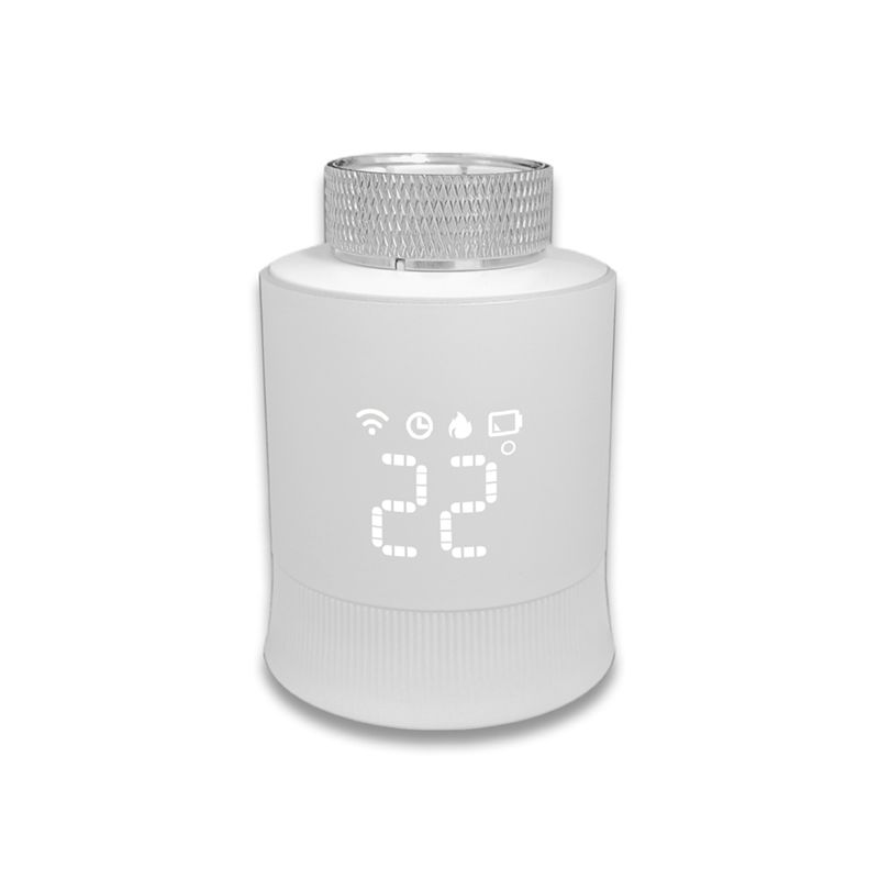 

ABUL-Smart Radiator Thermostat, Zigbee Thermostatic Radiator Valve, Mini TRV For Heating, Works With Alexa Google Home белый