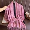 Bohemian Autumn Paisley Cashmere Shawl for Women Jacquard Pashmina Warm Winter Scarves Print Design Lady Foulard Stoles Scarf
