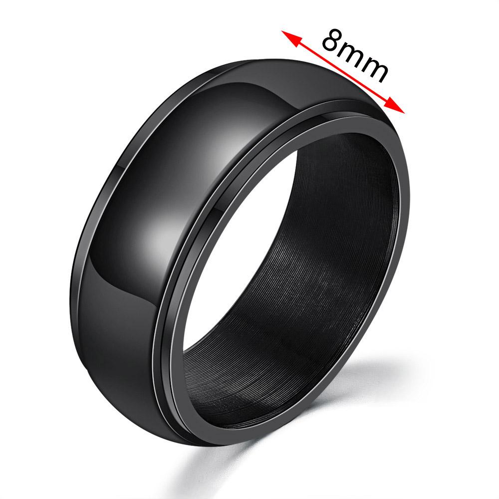 Anxiety Ring Figet Spinner Rings For Women & Men Stainless Steel Rotate Freely Spinning Anti Stress Accessories Jewelry Gifts