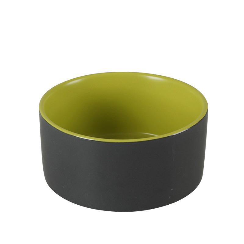 Ceramic Bowl Cat Dog Bowl Cat Food Bowl Cat Bowl Drinking Water Bowl Double Bowl Protection Cervical Spine Bowl Black Pet Bowl