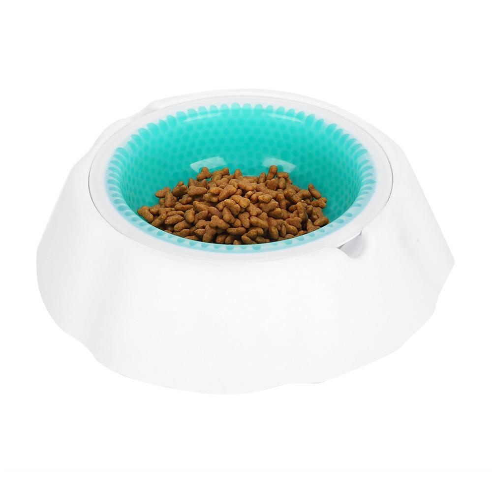 Double Wall Cooling Pet Bowl Summer Pet Water Bowl  Warm Weather Care