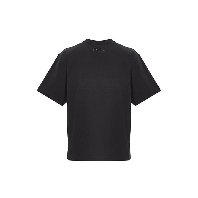 Y 3 T Shirts Men's Black Crew Neck Moderate Straight Fit FP8696
