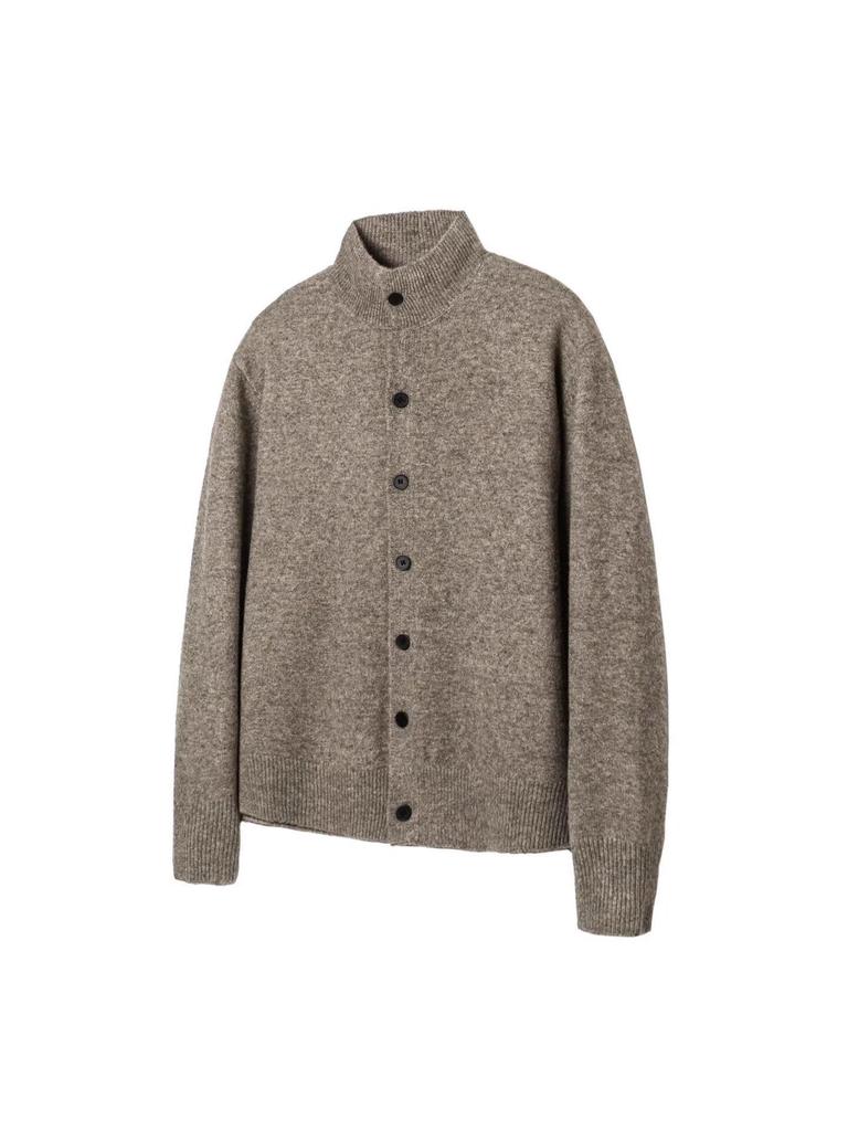 Cleanfit Retro Old Money Style Loose Fit Men's Cardigan - Korean Stand Collar Knitwear for Autumn/Winter